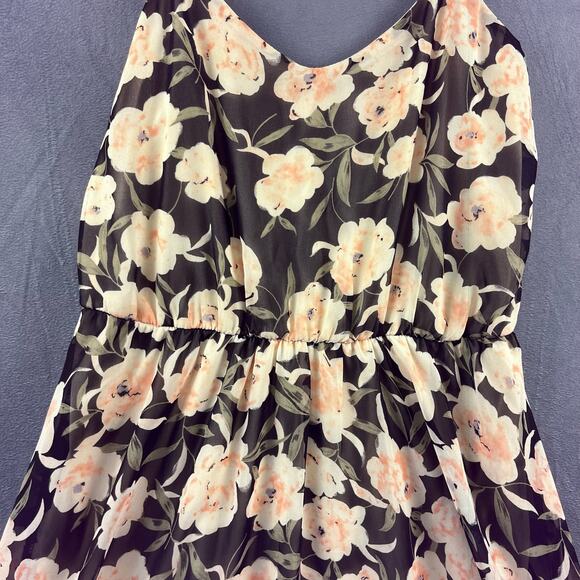 Foreign Exchange Dress Floral Chiffon Sz Small Sheer Summer Spaghetti StrapY2K - Picture 6 of 9